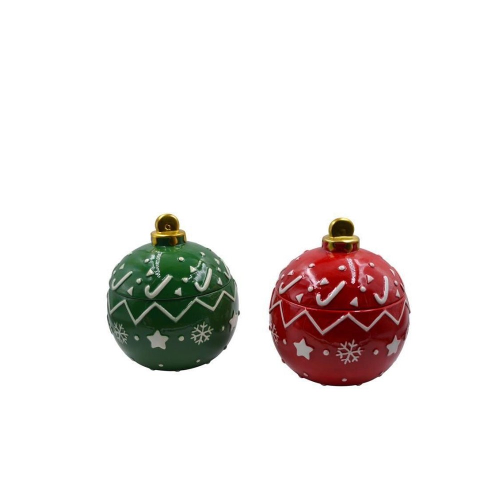 SCATOLA GRANDE CERAMICA ROSSO-VERDE 16X20